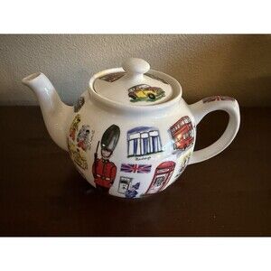 James Sadler Teapot Great Britain England London Landmarks Ceramic Unique EUC